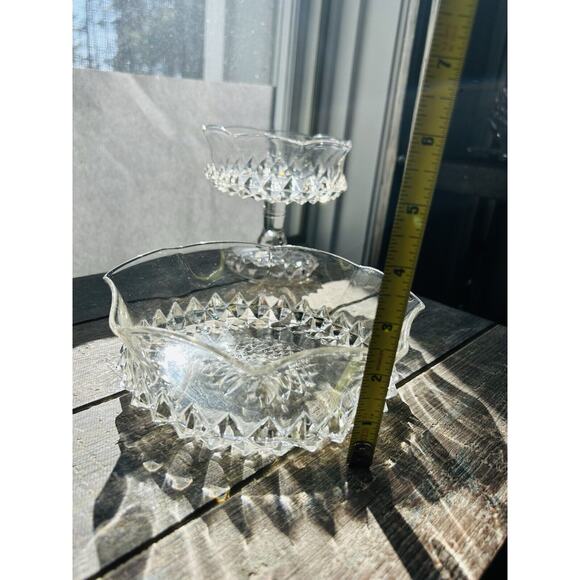 EAPG Bryce Bros Amazon Sawtooth Serving Bowl Scallop Rim Early American 1890's - Picture 12 of 16